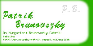 patrik brunovszky business card